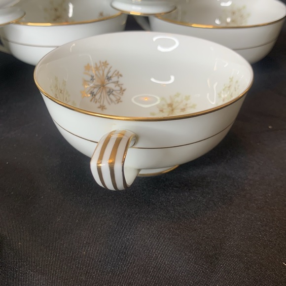 Set of 6 vintage MCM Noritake SNOWFLAKE tea cups - Picture 5 of 6